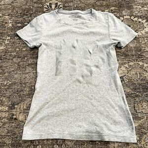 Norma Kamali Grpahic Tee Gray Ribbed Women's Size M